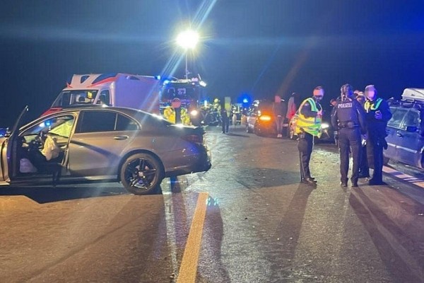 В Германии автомобиль из Беларуси попал в крупное ДТП