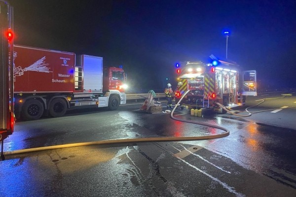 В Баварии сгорел грузовик под управлением белоруса
